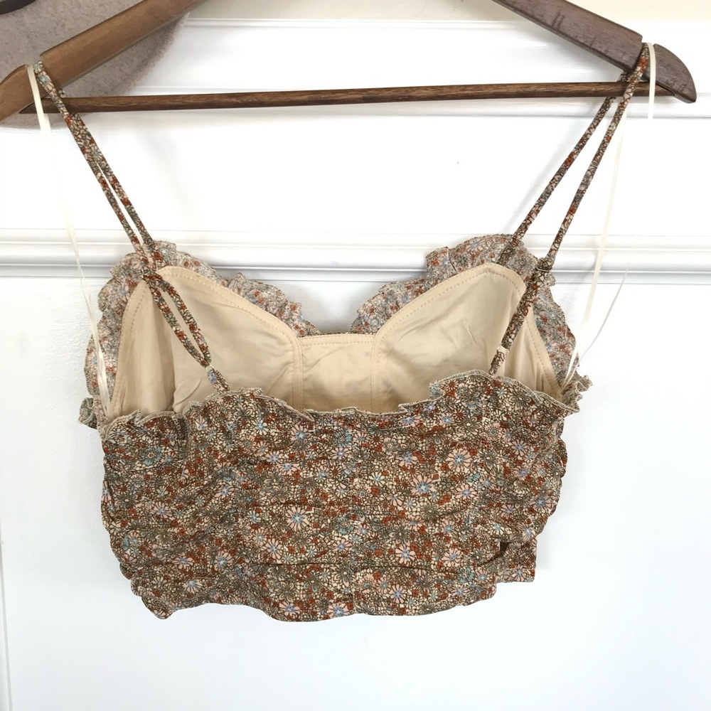 Y2K Ditzy Floral Sweetheart Ruched Top - Picture 6 of 10